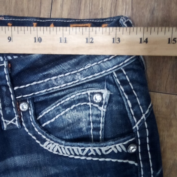 Rock Revival NWOT Women's 26 Bootcut May Bejeweled Embroidered Distressed - Picture 9 of 12